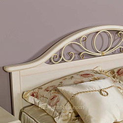 Кровать двойная без ножной спинки с ящиком для белья и КЭ