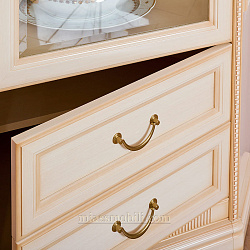 Шкаф для посуды угловой (с зеркалами)